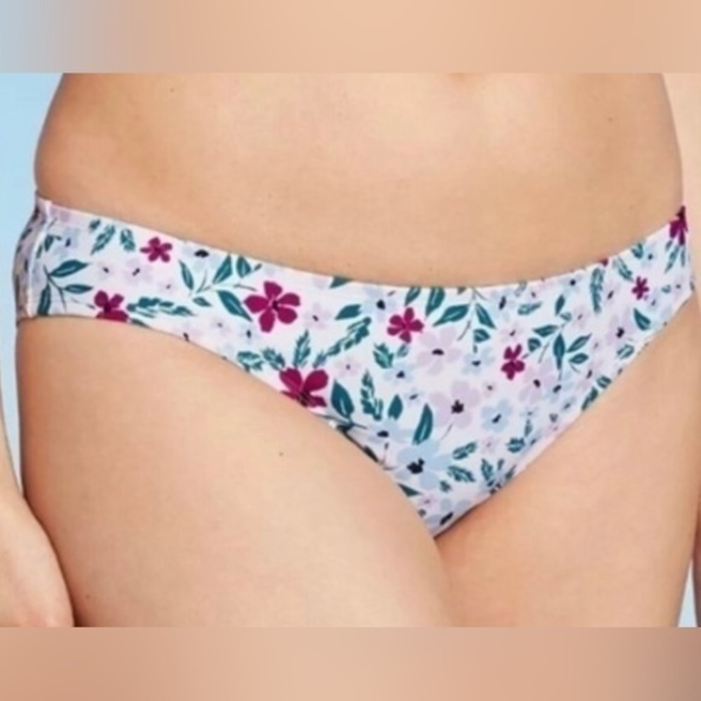 Kona Sol Small Multi Colored Floral Medium Coverage Hipster Bikini Bottom - S